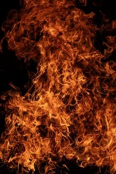 Fire Flames Fire Background. Fire Burning Blaze Fire. Realistic Flame Texture Stock Photos