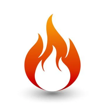 Fire flames. Fire symbols. Vector illustration. Stock Illustration