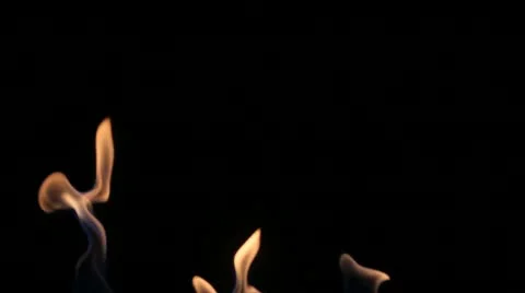 Fire flames in fireplace Stock Footage 10745426