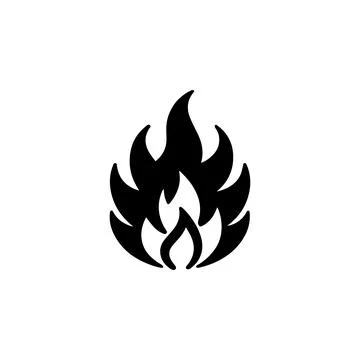 Fire Flames Flat Vector Icon Illustrazione stock
