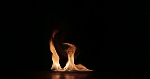 Fire Flames On The Floor Stock Footage 161373651
