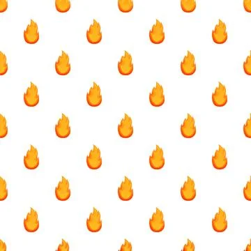 Fire flames forming a decorative background pattern Stock Illustration