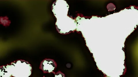 Fire flames forms dark stains burn through paper. Burning paper. Stock Footage 170577621