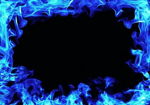 Fire flames frame on white background Illustrazione stock