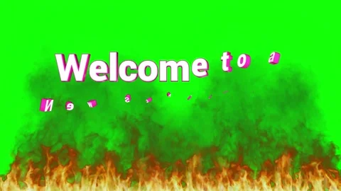 Fire flames on green screen background. Burning inferno effect for video Stock Footage 340597657