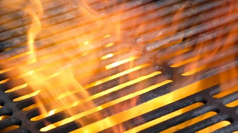 Fire flames from grill Video stock 106351312