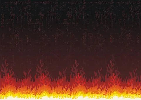 Fire flames grunge vector background イラスト素材