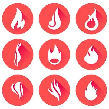  Fire flames icon set Fire flames icon set. Vector EPS 10 Copyright: xZoon... Stock Photos