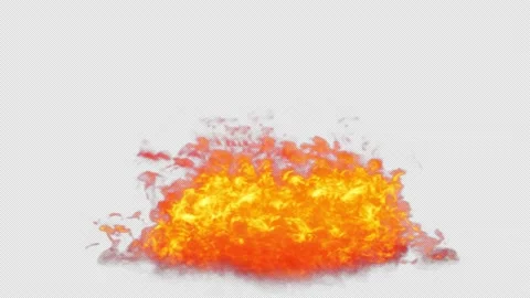 Fire Flames Igniting And Burning with alpha channel (transparent background) Stock Footage