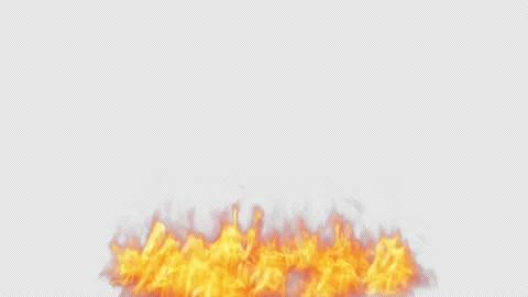 Fire Flames Igniting And Burning with alpha channel (Transparent background) Stock Footage