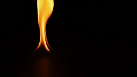 Fire Flames Igniting And Burning. Real flames ignite on a black background. Stock Footage 220729039