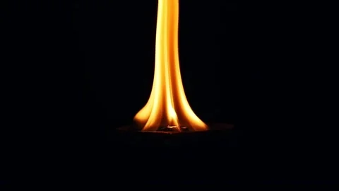 Fire Flames Igniting And Burning. Real flames ignite on a black background. Stock Footage 273239361