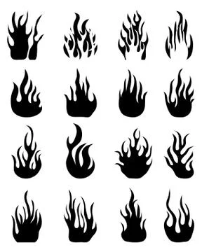 Fire flames Stock Illustration
