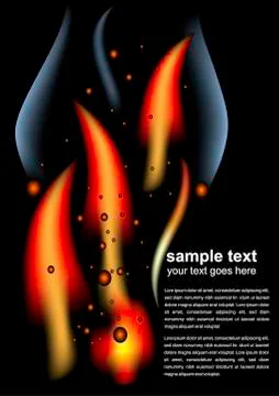 Fire flames 库存插图