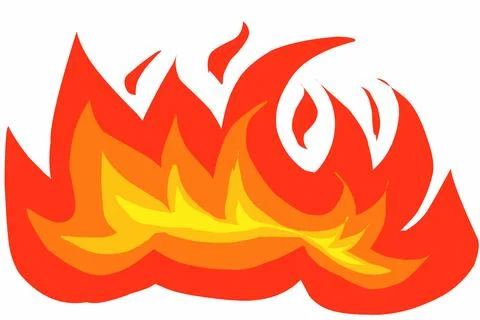Fire flames illustration Stock Illustration