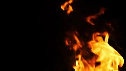 Fire Flames Isolated on Black Stock Footage 303828759