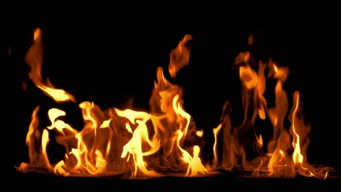Fire flames  isolated in slow motion Stock Footage 94540307