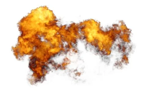Fire Flames Isolated On White Background Stock Illustration