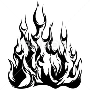 fire flames isolated white background illustration 248123065 iconl