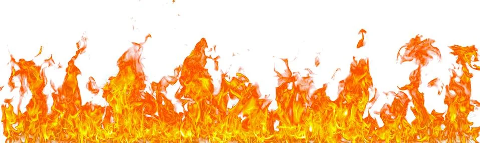 Fire flames isolated on white background. Stock-Fotos