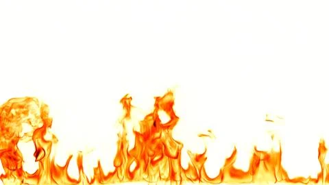Fire flames isolated on white background. Stock-Fotos