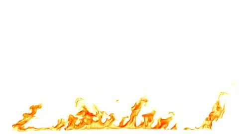 Fire flames isolated on white background. Stock Photos