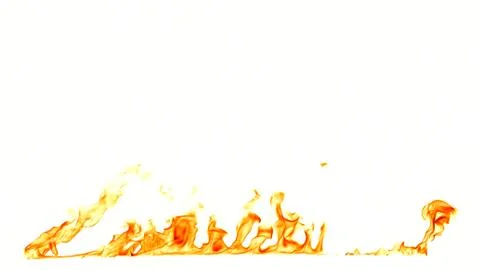 Fire flames isolated on white background. Stock Photos
