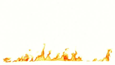 Fire flames isolated on white background. Stock Photos