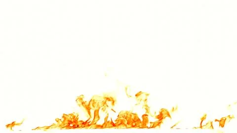 Fire flames isolated on white background. Stock Photos