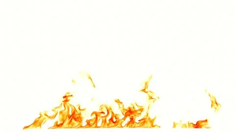 Fire flames isolated on white background. Stock Photos