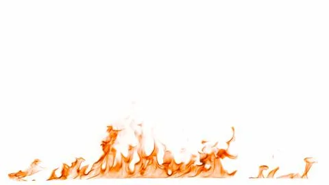 Fire flames isolated on white background. Stock Photos