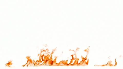 Fire flames isolated on white background. Foto stock