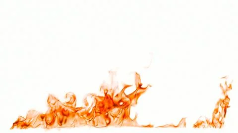 Fire flames isolated on white background. Stock-Fotos