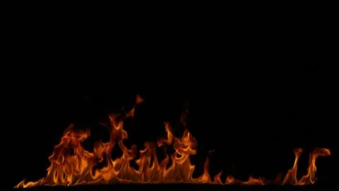 Fire flames isolated on white background. Stock Photos