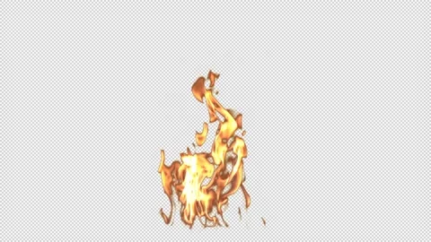 Fire flames loop with alpha 1 Stock Footage 210540744