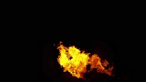 Fire Flames Looped Torch Ignited Burning... | Stock Video | Pond5