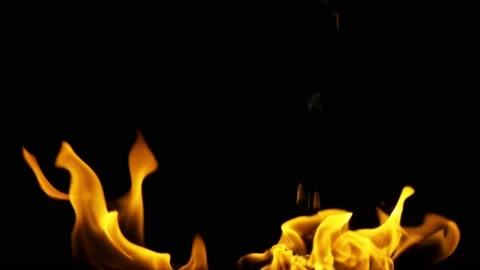 Fire Flames Looped Torch Ignited Burning... | Stock Video | Pond5