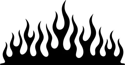 Fire flames, minimal simple vector illustration Stock Illustration