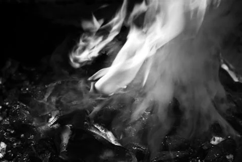 Fire flames moving in fire disasters of nature, detail Stock Photos