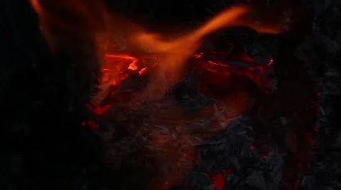 Fire flames at night Stock-Footage 48846791