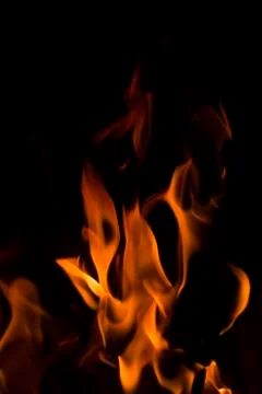 Fire flames at night Stock Photos