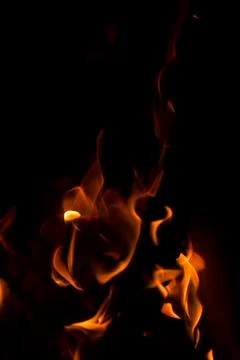 Fire flames at night Stock Photos