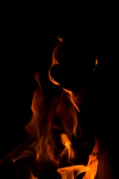 Fire flames at night Stock Photos