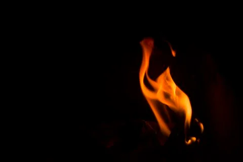 Fire flames at night Stock Photos