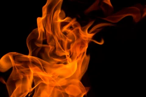 Fire flames at night Stock Photos