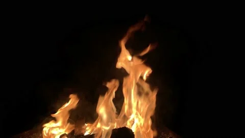 Fire Flames with Original Audio 4K Footage Stock Footage 164106796
