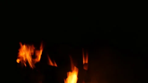 Fire flames rises up the frame space 库存影片 162637511