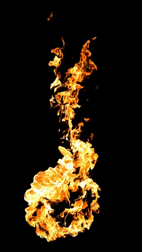 Fire flames rising vertically Video stock 122174637