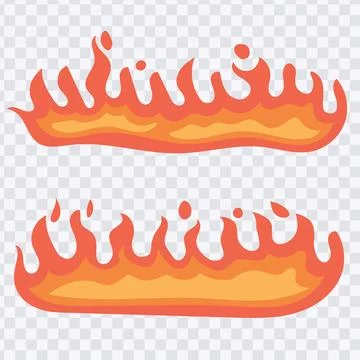 Fire flames. Set of colorful flames illustration 库存插图