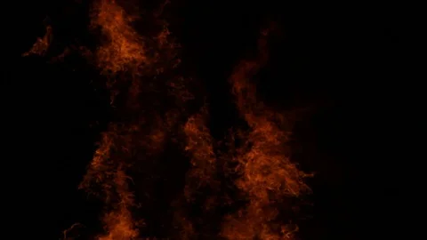 Fire flames shooting up in the dark Stock Footage 122355872